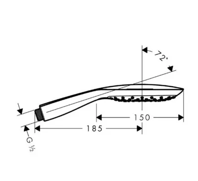 Hansgrohe Tuš ručka Select E150 26550000, Hrom