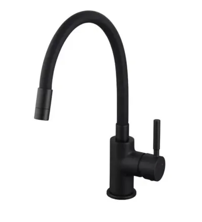 Aqua Lux Baterija za sudoper Flexi, Crna