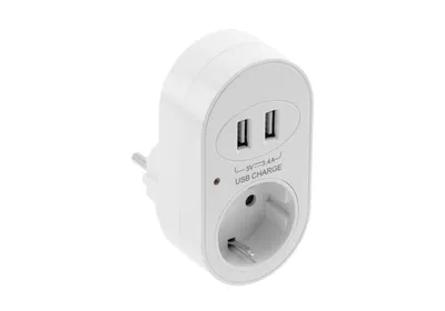 GTV utičnica 2xUSB bijela