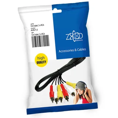 ZED ELECTRONIC RCA kabel AVK/1.5 3 x RCA 1.5 m