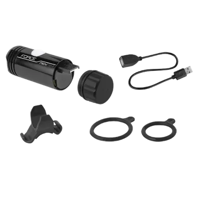 Force Prednje svjetlo za biciklo Pen Mini, 150lm, USB, Mini, Crni
