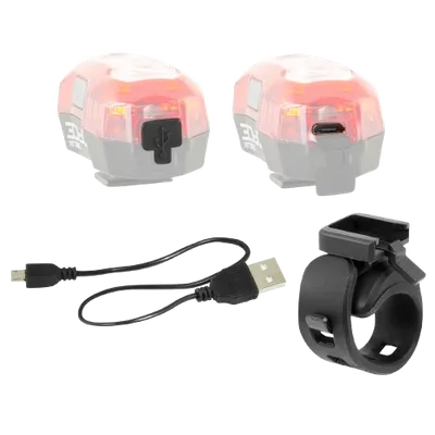 Force Zadnje svjetlo za biciklo Delux, 5xLED, USB