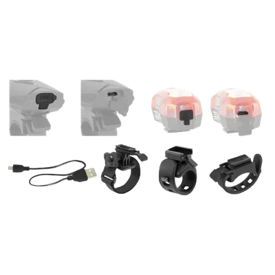 Force Set svjetala za biciklo Express, Prednje + Zadnje, USB