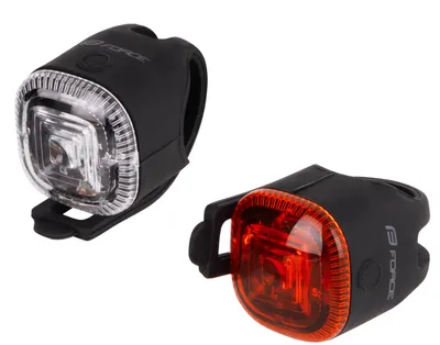 Force Set bljeskalica za bicikl F Twist 2.0 Baterija Prednja+Zadnja, Crni
