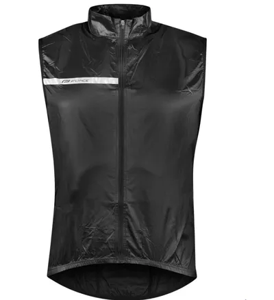 Force Muški prsluk Windproof, Crni