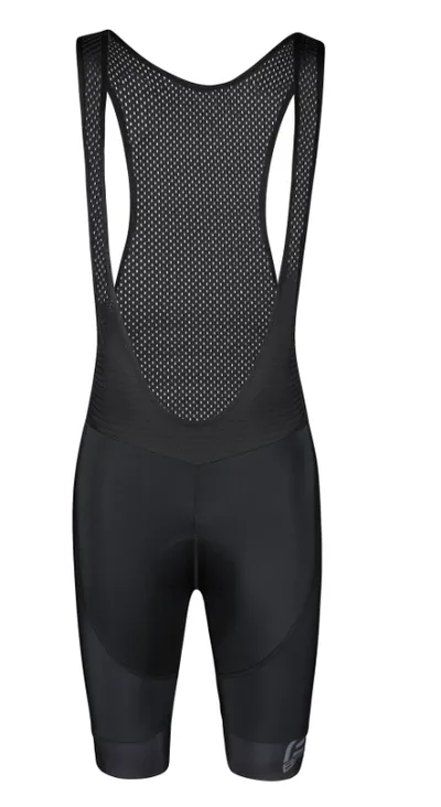 Force Biciklističke helanke Bright With Pad, Sa tregerima, Crne