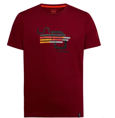 La Sportiva Muška majica Stripe Cube Sangria, Bordo