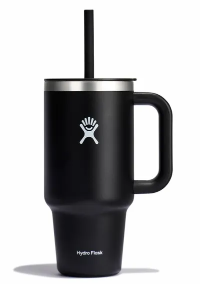 Hydro Flask Putna čaša sa slamkom, 946ml, Crna