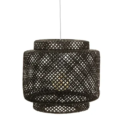 Atmosfera Luster Liby, 40 cm, od bambusa, crne boje
