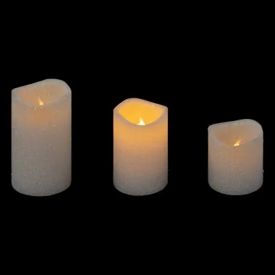 Atmosfera Set od 3 LED Svijeća, bijele boje