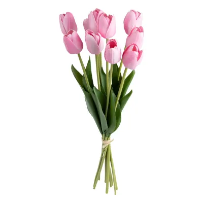 Atmosfera Vještačko cvijeće, Buket rozih tulipana, 48 cm