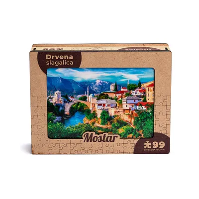 Vrabac Drvene puzle Souvenirs, Gradovi, Mostar