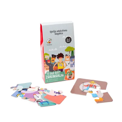 Vrabac Puzzle Fun mini 12 slika, Ti ćeš biti, Zanimanja,