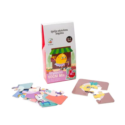 Vrabac Puzzle Fun mini12 slika, Vitaminčići, Voćni mix
