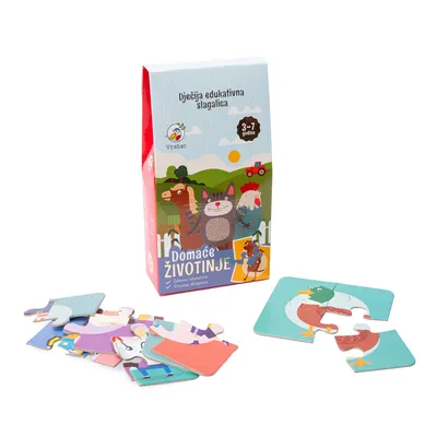 Vrabac Puzzle Fun mini 12 slika, Domaće životinje