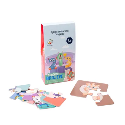 Vrabac Puzzle Fun mini 10 slika, Naučimo brojeve