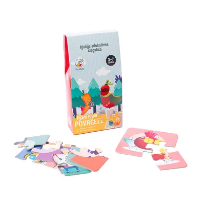 Vrabac Puzzle Fun mini 12 slika, Njam, Povrće