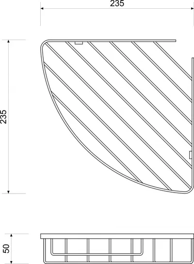 Držac aluminijski žicani ugaoni MA-800