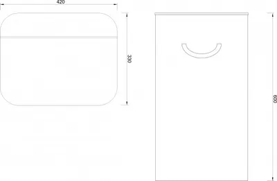 Bambus korpa za veš 40x30x60cm C-07-050B