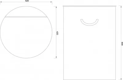 Bambus korpa za veš fi40cm x 60cm C-07-530N