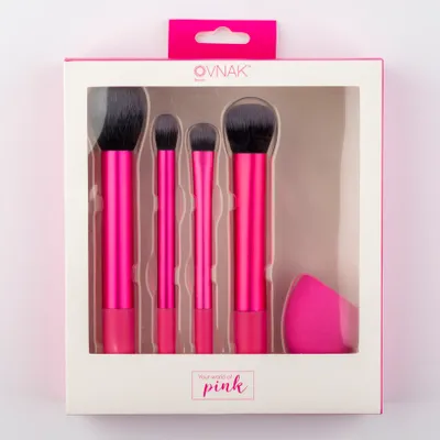 Ovnak Set četkica za lice + spužvica za puder R55457-45