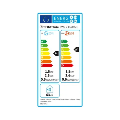 Trotec PAC C 1500 SH - Mobilni klima uređaj za kampere (1.5 kW, WiFi, 4-u-1)