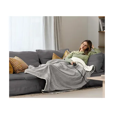 Beurer HD 81 Cord Light Grey Green Planet električna deka
