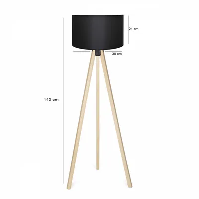 Prado Podna lampa Glare crna