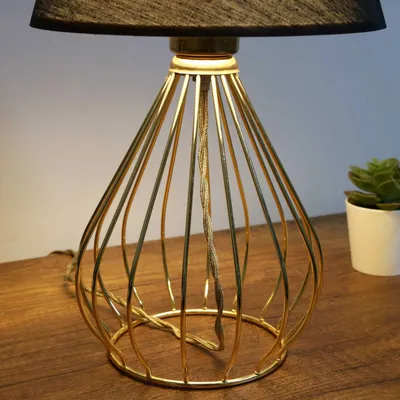Prado Stolna lampa Aria zlatna-crna