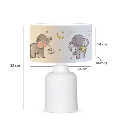 Prado Stolna lampa Slonic za djecu