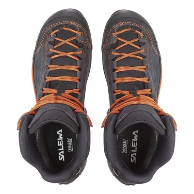 CIPELE SALEWA MTN TRAINER MID GTX grey asphalt-fluo orange