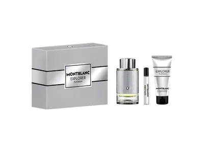 Montblanc Explorer Platinum 100ml Edp + 7.5ml Edp + 100ml Shower Gel