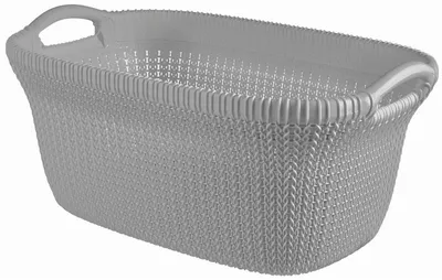 Korpa za ves 40L cisti siva KNIT CURVER
