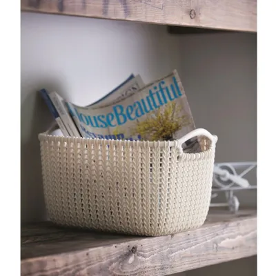 CURVER Korpa za odlaganje srednja bijela Knit
