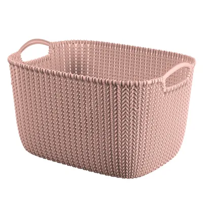 Korpa za odlaganje 19L roza KNIT CURVER