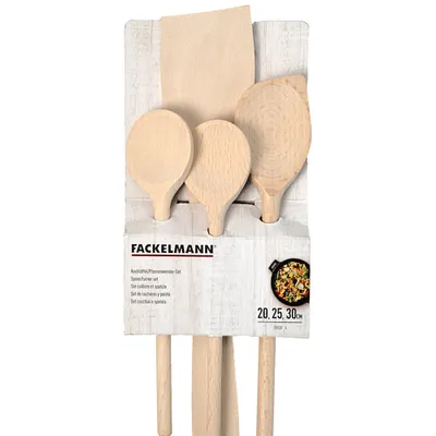 FACKELMANN Drvena kuhača set 4/1 20-25-30cm