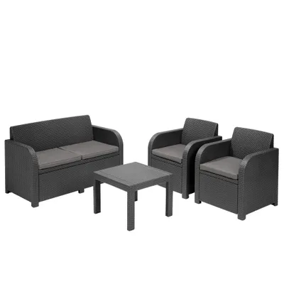 KETER Vrtna garnitura Georgia set sivi