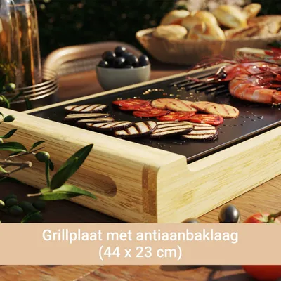 Suntec roštilj TafelGrill TGR-7017 Bamboo 44x23cm