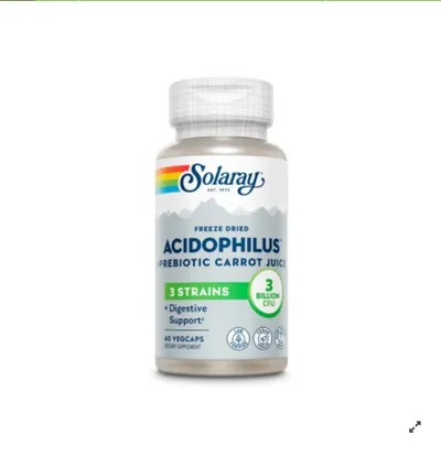 Solaray Acidophilus, Prebiotic Carrot Juice, Dodatak prehrani za zdravu probavu