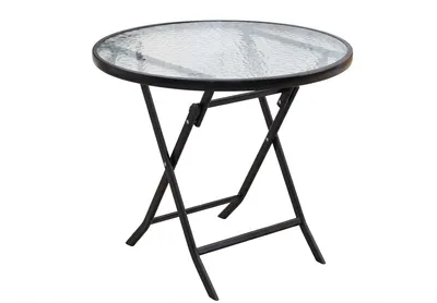 Vrtni stol Sklopivi metal staklo 60 x 60 x 71 cm