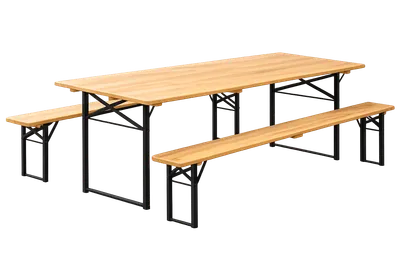 Vrtni stol i Klupe Drvene sa Metalnim Nosačima 200 x 80 x 75 cm