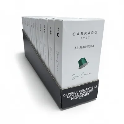 Nespresso kompatibilne ALUMINIJUMSKE kapsule CARRARO GRAN CREMA - 120 kapsula