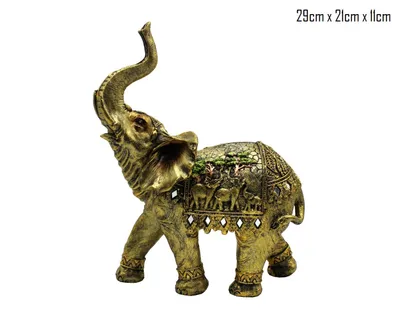 Dekorativna figura slon 29 x 21 x 11 cm, Zlatna