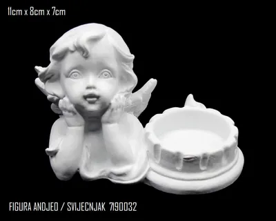 Figura anđeo svijećnjak 11 x 8 x 7 cm