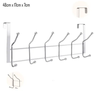 Vješalica za vrata metalna sa 12 kuka 48 x 17 x 7 cm