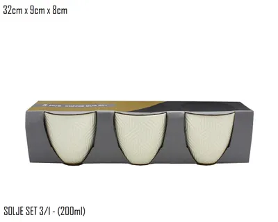 SET od 3 šolje sa ručkom (200 ml)