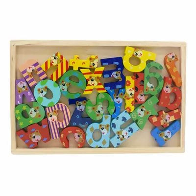 Drvena edukativna igra - Slova abecede (28 cm)