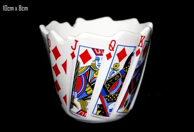 Pepeljara keramička KARTE 10 X 8 CM