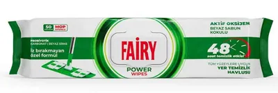 FAIRY vlažne maramice za mop - POWER WIPES 50 kom, za čišćenje podova