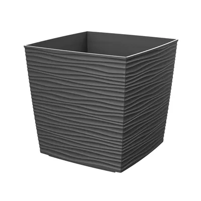 Saksija RAVENA 30x30x30 cm - Crna